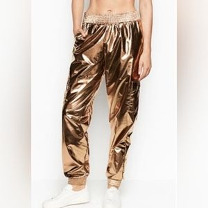 Rose gold and gold Victoria secret sporty pants